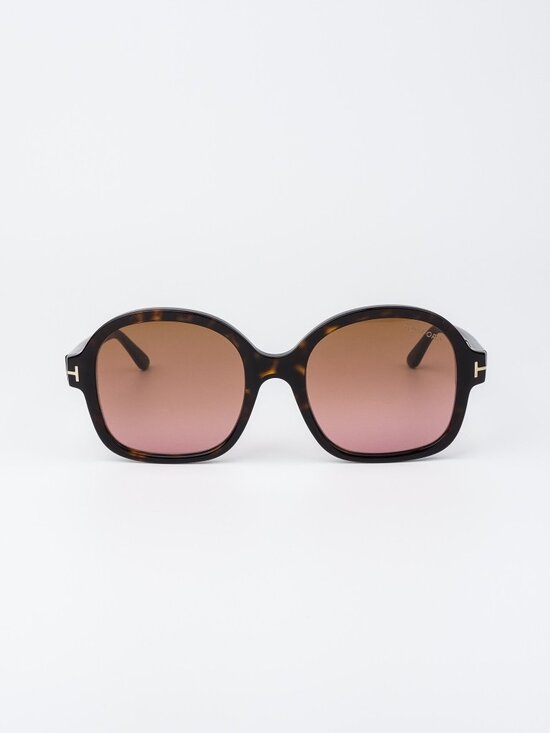 Tom Ford HANLEY Women Sunglasses Havana Brown Gradient Oversized FT1034/S 52F main image 8
